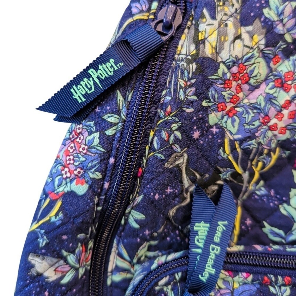 Vera Bradley Harry Potter Forbidden Forest Sling Backpack Quilted Purple Bag - Picture 3 of 11